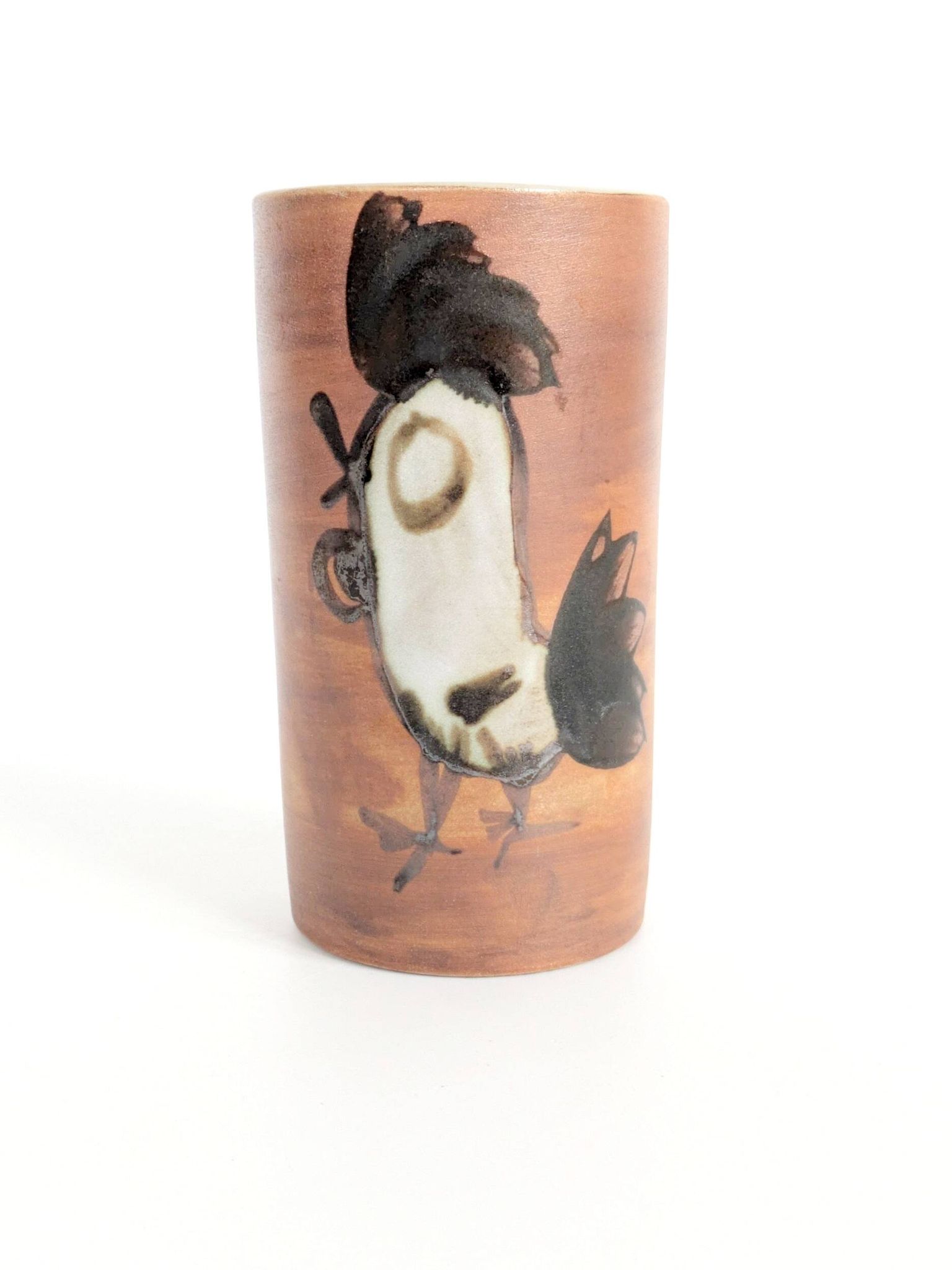 Set of 4 ceramic pieces by Madeleine Brault, Pottery of the Dove