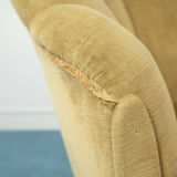 Pair set 2 armchairs beige 1950
