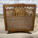 Wood and wicker children's bed from the 50s and 60s.
