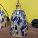 Paire de lampes baladeuses globe pate de verre vintage