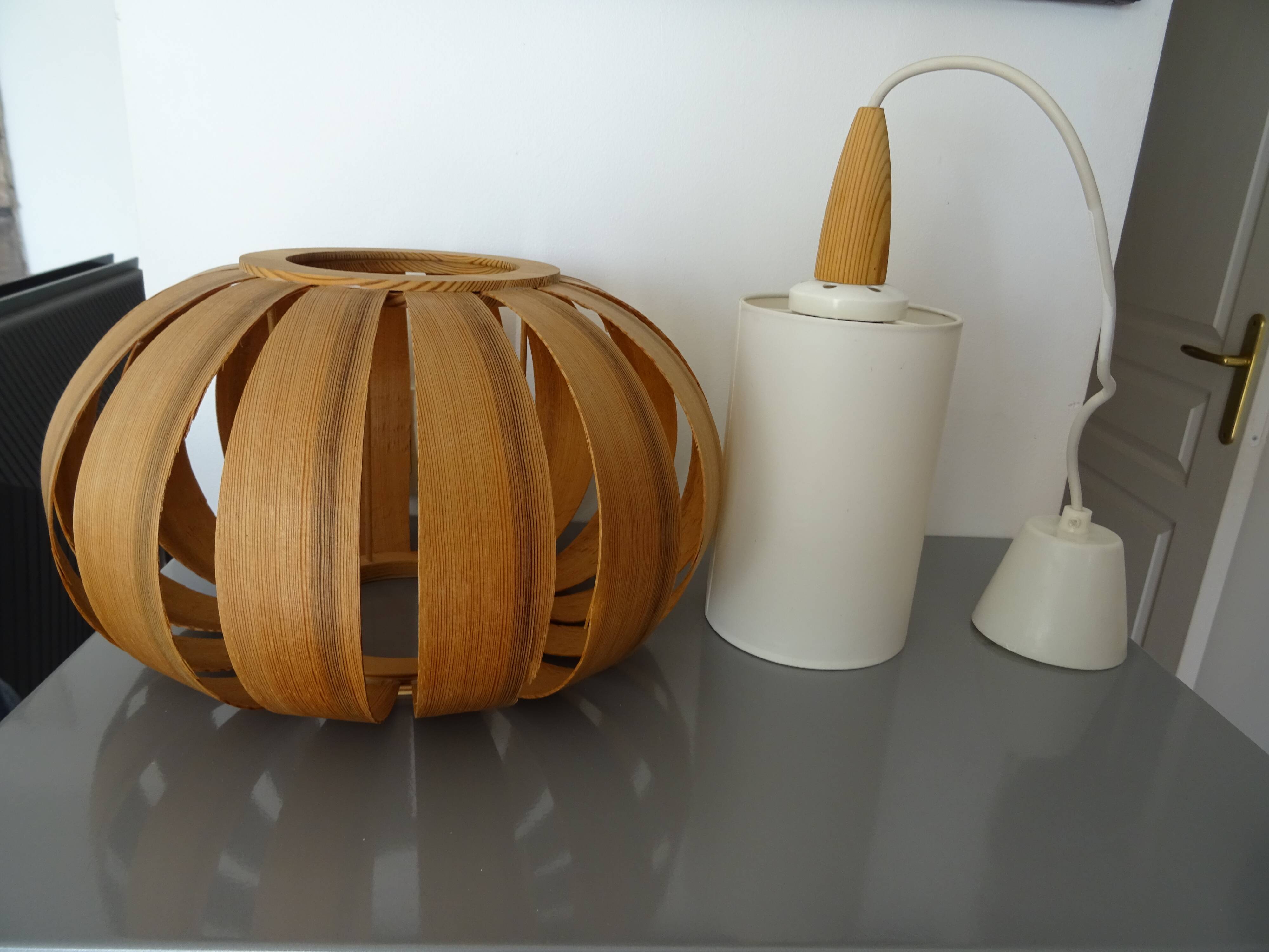 Vintage Scandinavian style suspension chandelier from the 60s/70s