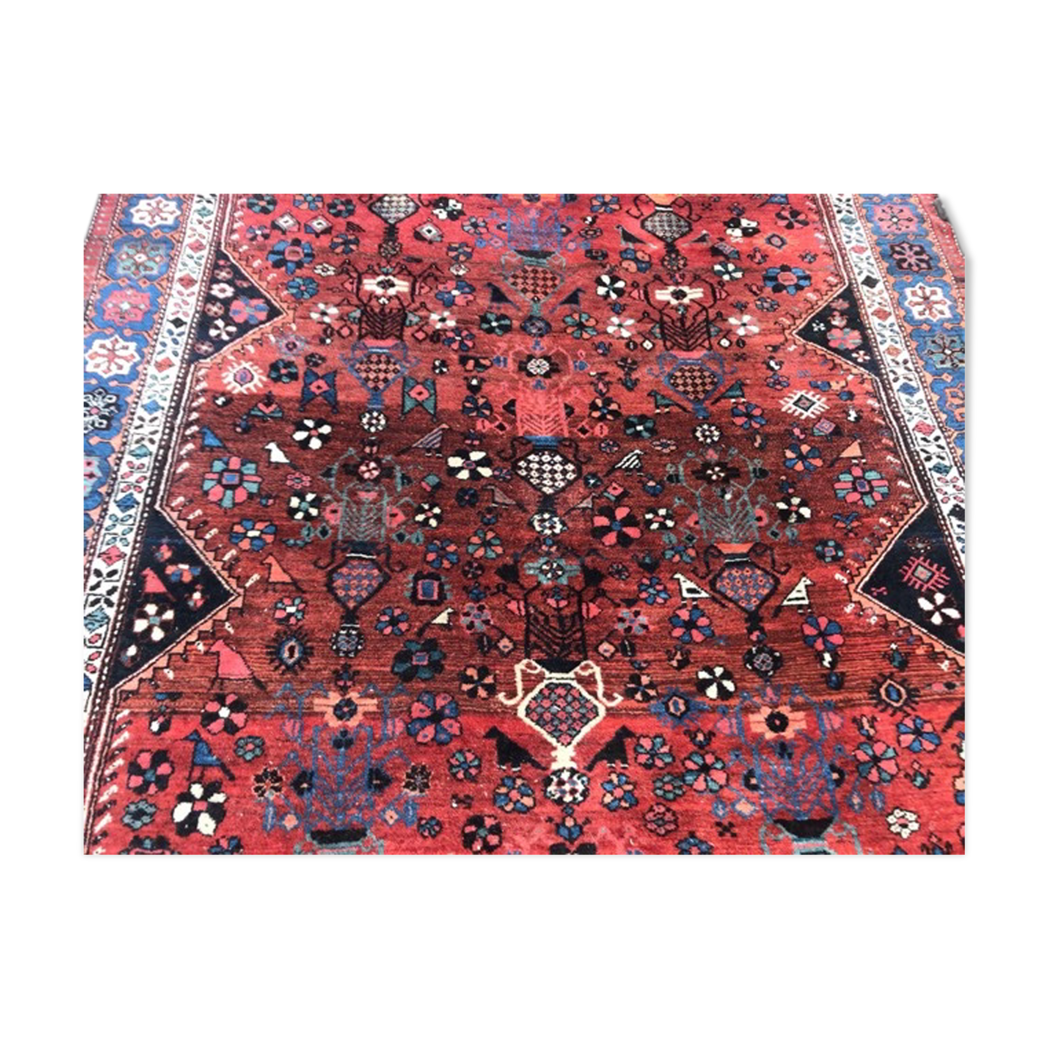 Very beautiful antique Persian carpet Malayer handmade 180x322 cm