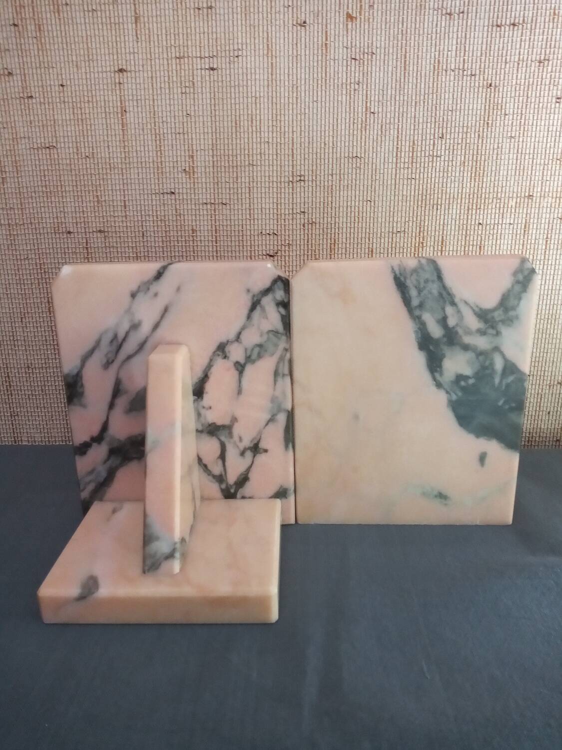 Art Deco marble bookends