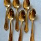 Vintage golden teaspoons