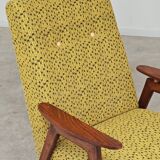 Paire de fauteuils Jaune par Jaroslav Smidek pour Ton (Thonet) Expo 58