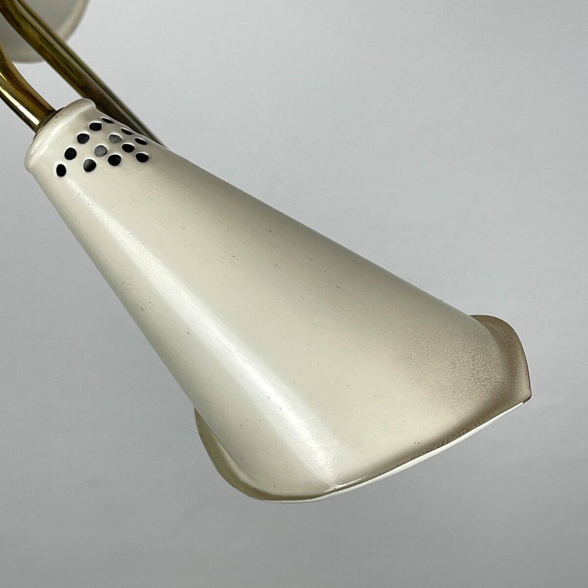 Metal chandelier mid-century modernist by Stilnovo, 1970s