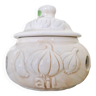 Vintage ceramic garlic pot