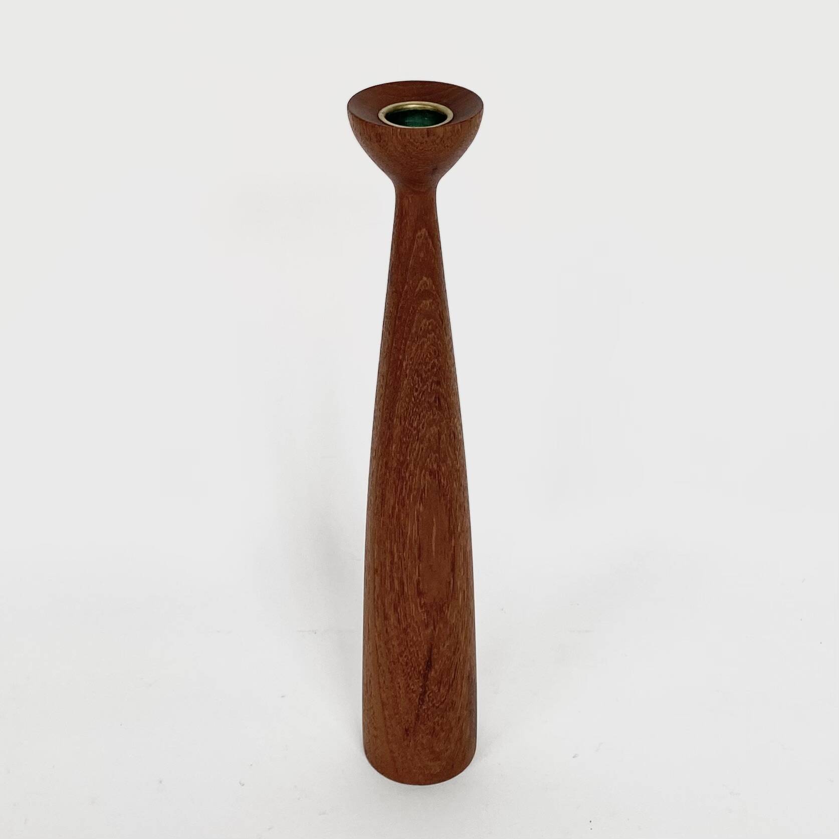 Vintage teak candle holder