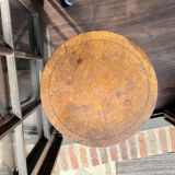 Wooden pedestal table with marquetry