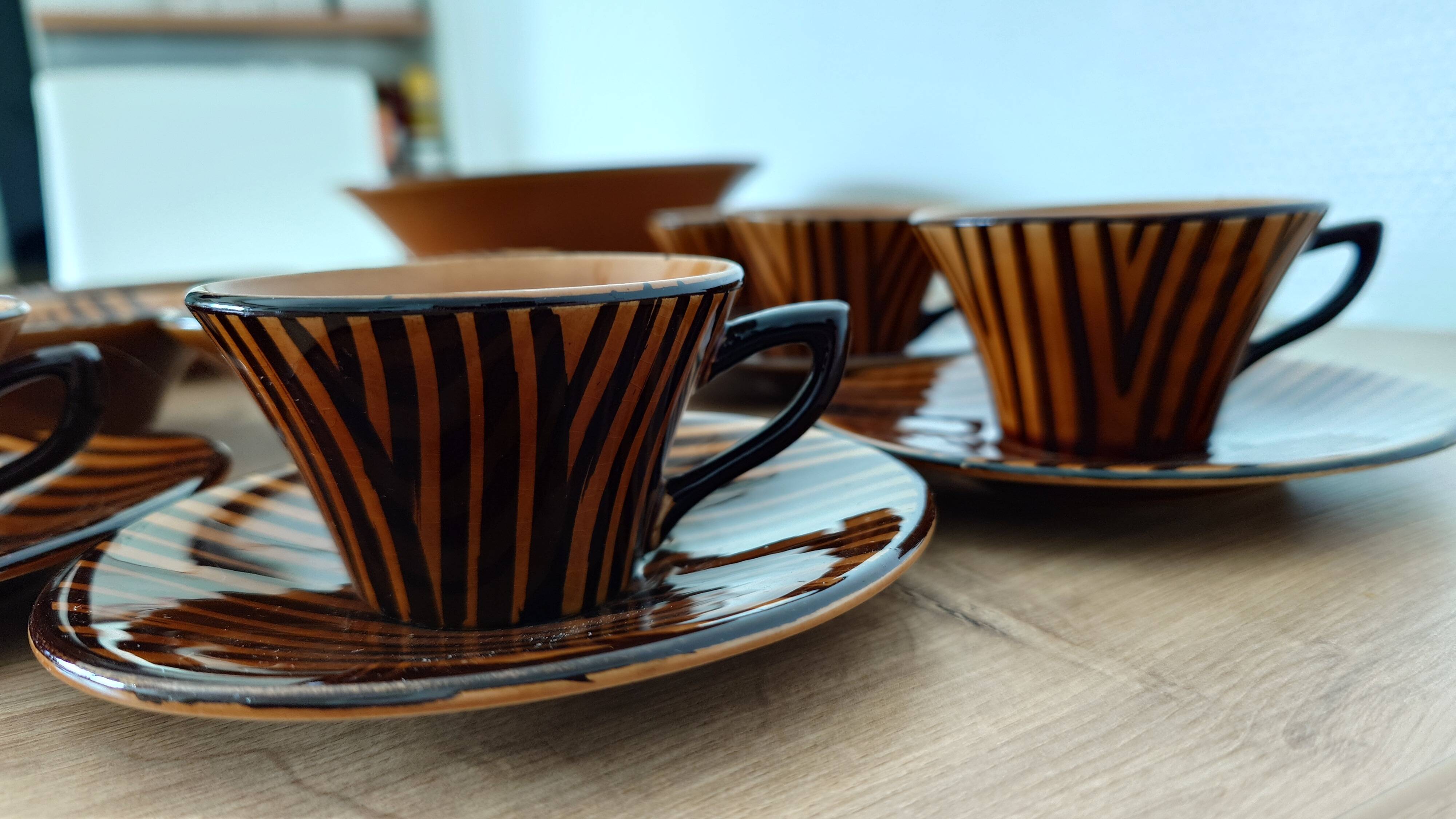 Grand vintage Sarreguemines Domino service – 19 pieces – French design