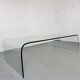 Modern Italian glass waterfall side table attr  Fiam, 1980s