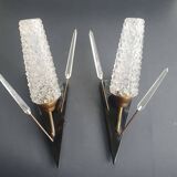 Pair of antique tulip arrow wall sconces