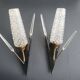 Pair of antique tulip arrow wall sconces