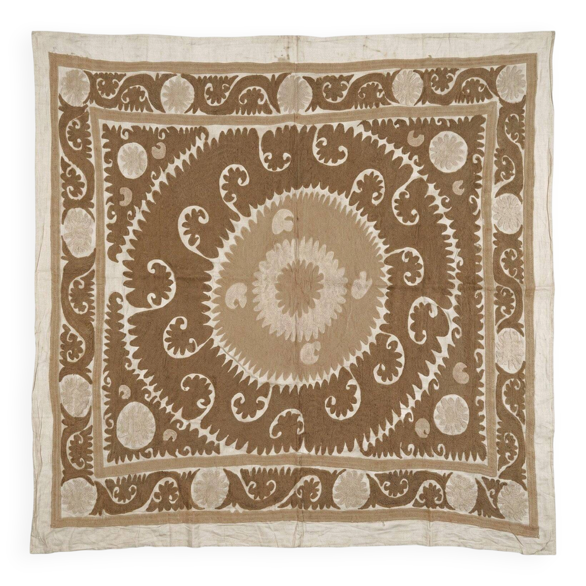Vintage hand-embroidered tablecloth 144x170 cm