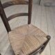 Pair of rustic country mountain straw chairs, old 1950s