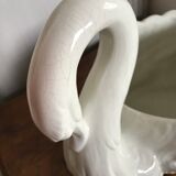 Vintage ceramic swan pot cover
