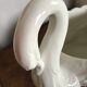 Vintage ceramic swan pot cover