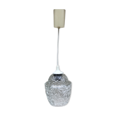 Suspension  verre moulé forme géométrique années 70