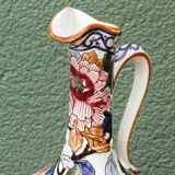 Gien earthenware jug, Peonies model