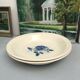 Set of 2 round dishes Sarreguemines Digoin France number 4 with blue pink floral decoration.