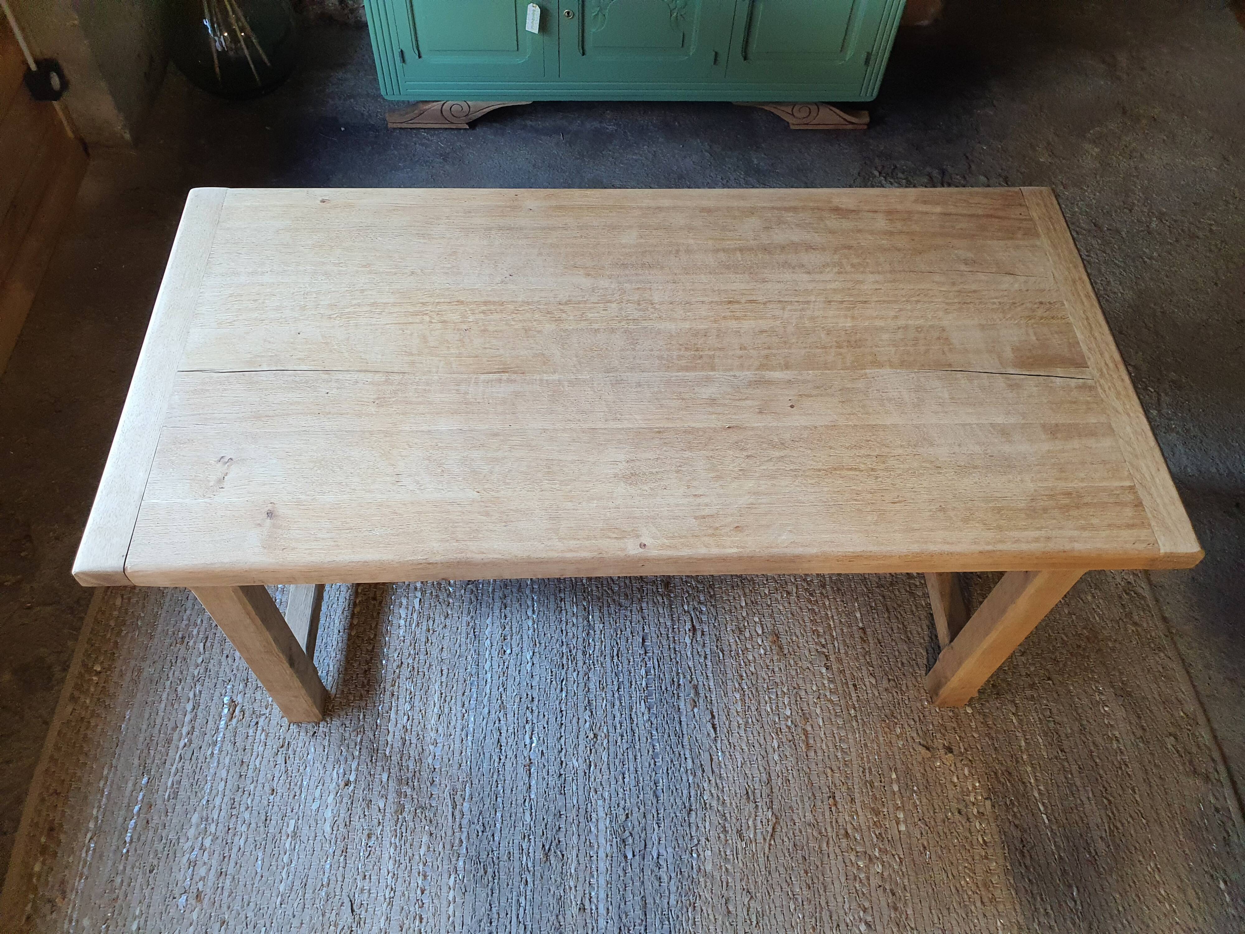 Solid oak farmhouse table