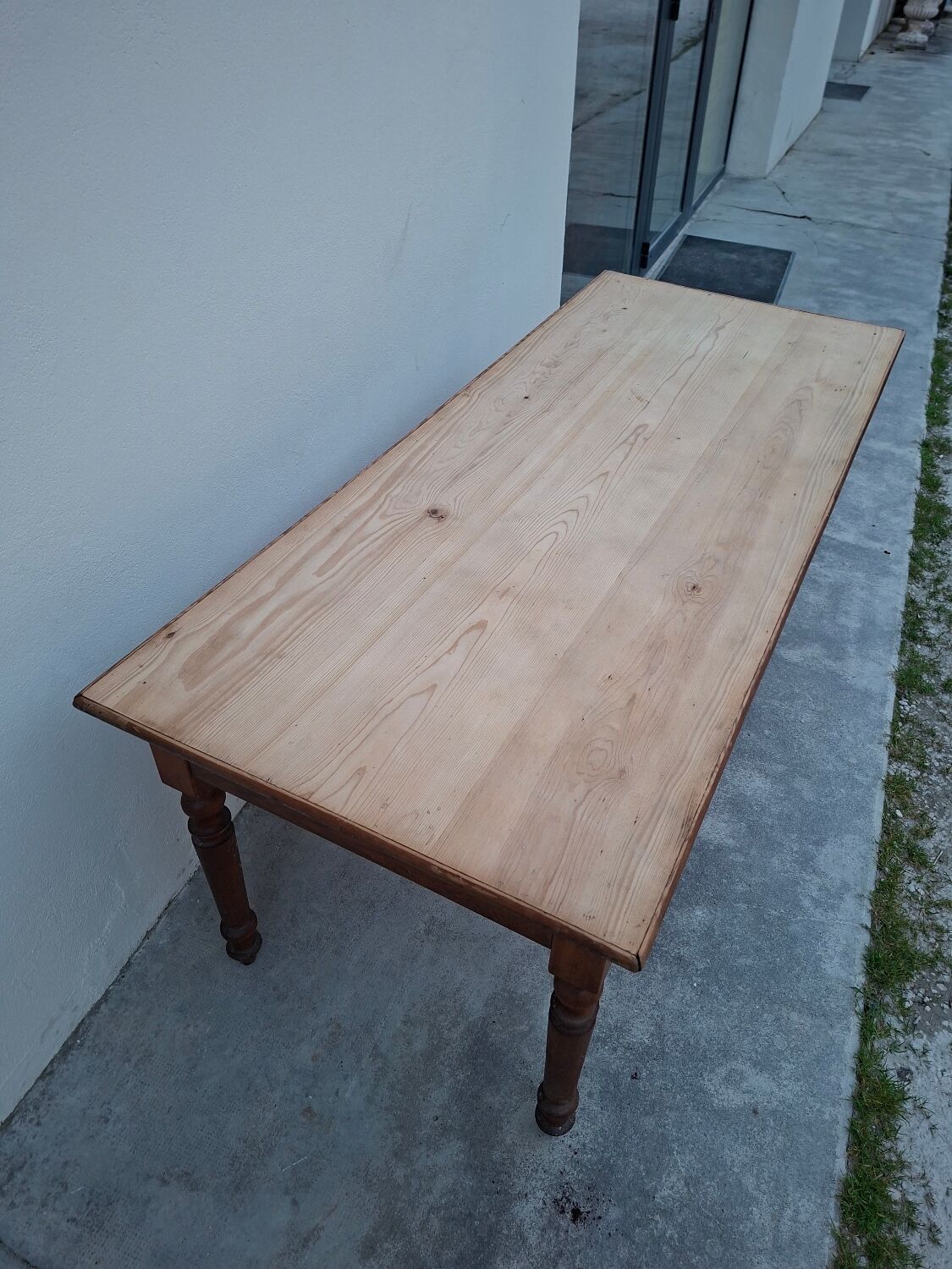 Old shop/work table with 2 drawers, Louis Philippe legs.