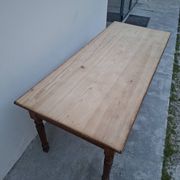 Table de métier ancienne, 2 tiroirs, piètements Louis Philippe