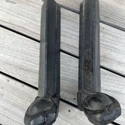 2 antique andirons