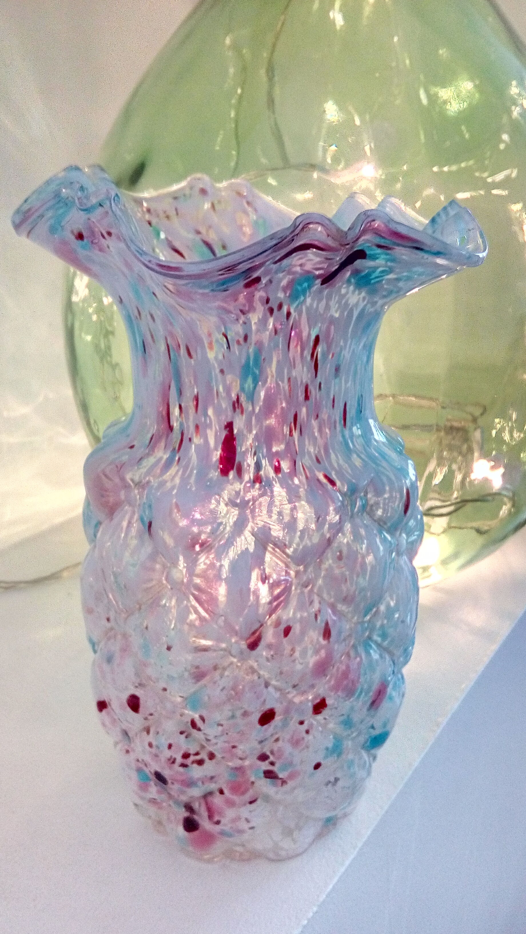 Blue Clichy glass vase