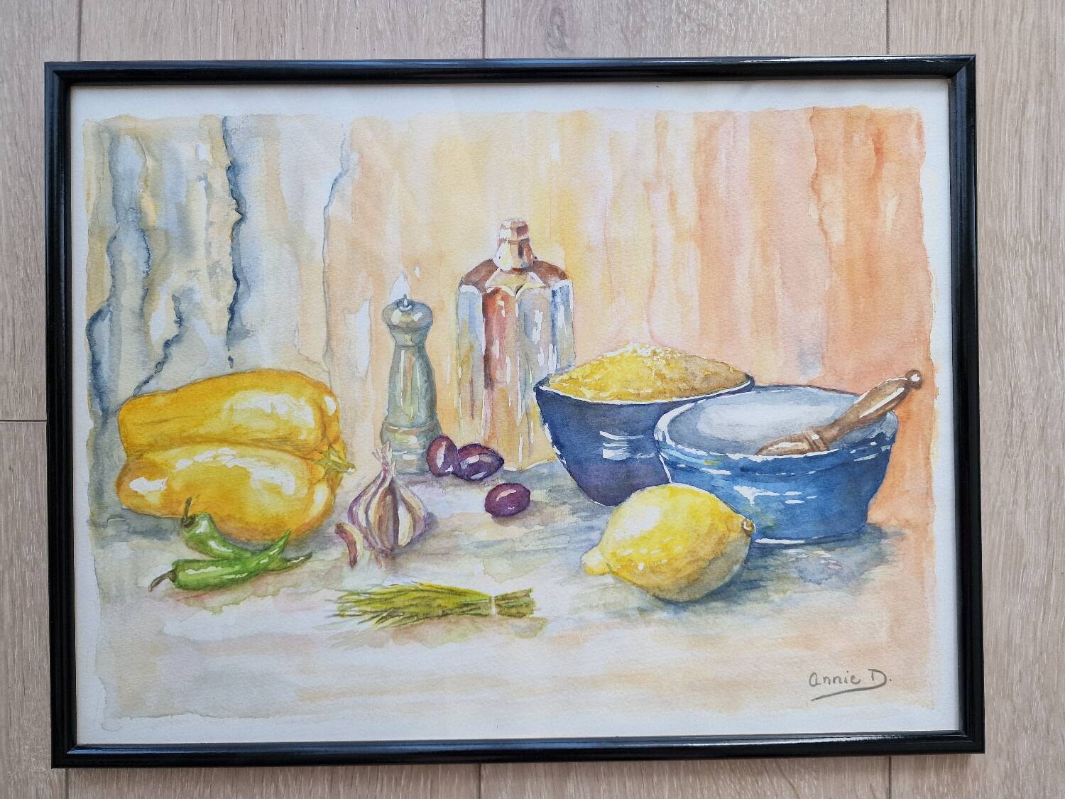 Original still life watercolor