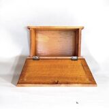 Old small stool - footrest with solid wood chest
