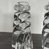 Pair of signed Baccarat Aladin candlesticks