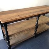 Draper in oak trade counter table / haberdashery