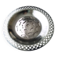 Butter dish, Butterflor butter mold in silver metal