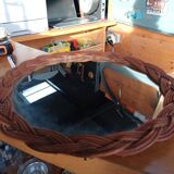 Vintage rattan mirror