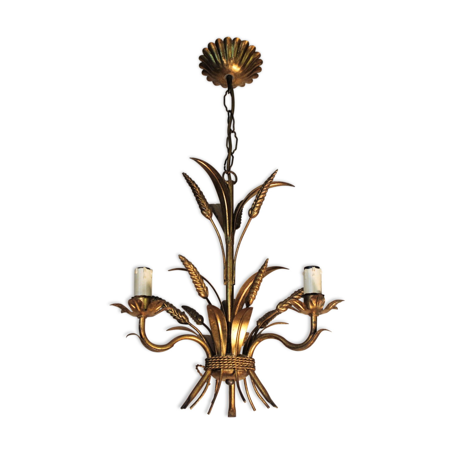 Lustre suspension "Epi de blé" vintage 1960