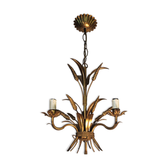 Lustre suspension "Epi de blé" vintage 1960