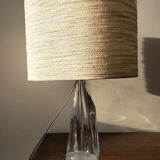Table lamp with a crystal base by daum (1960s)