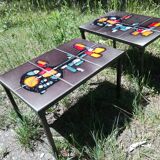 Two 70's ceramic coffee tables