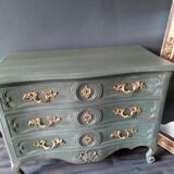 Louis xv style patinated chest of drawers