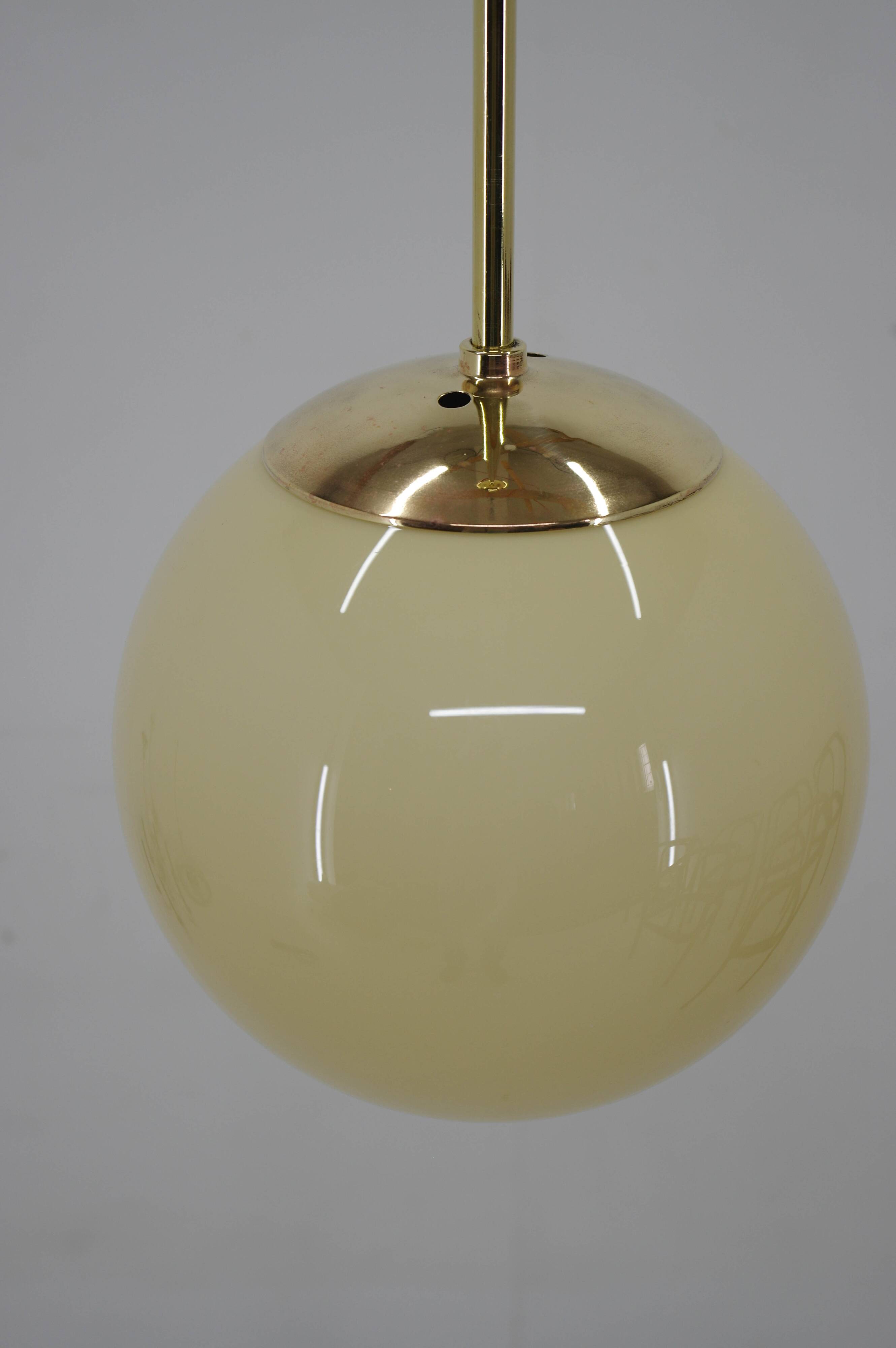Bauhaus/Functionalist Pendant, 1930s, Restored