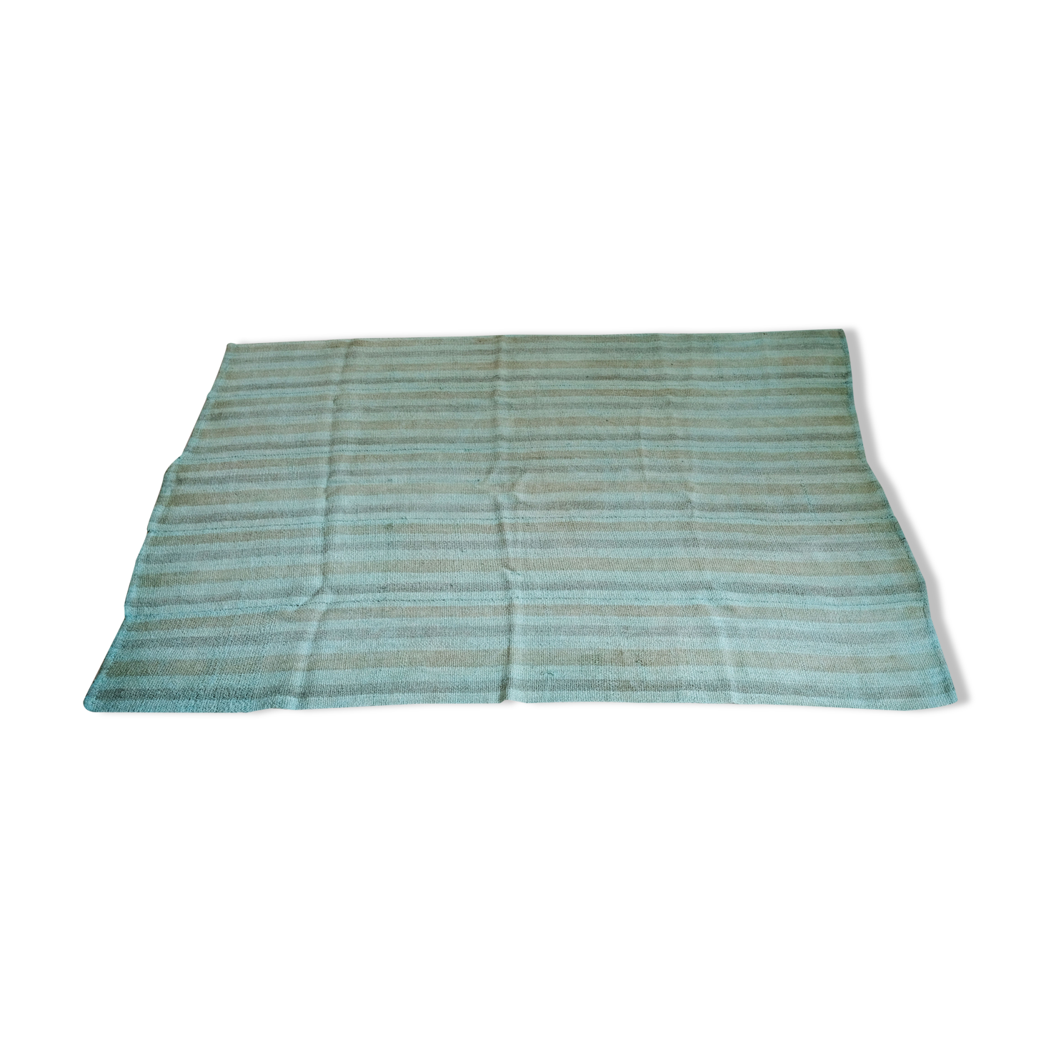 Blue hemp carpet of Turkish origin, 150 x 195 cm.