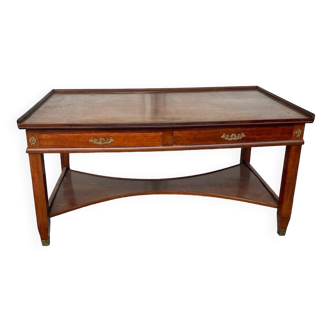 Empire style mahogany rack system library table from 20th century period