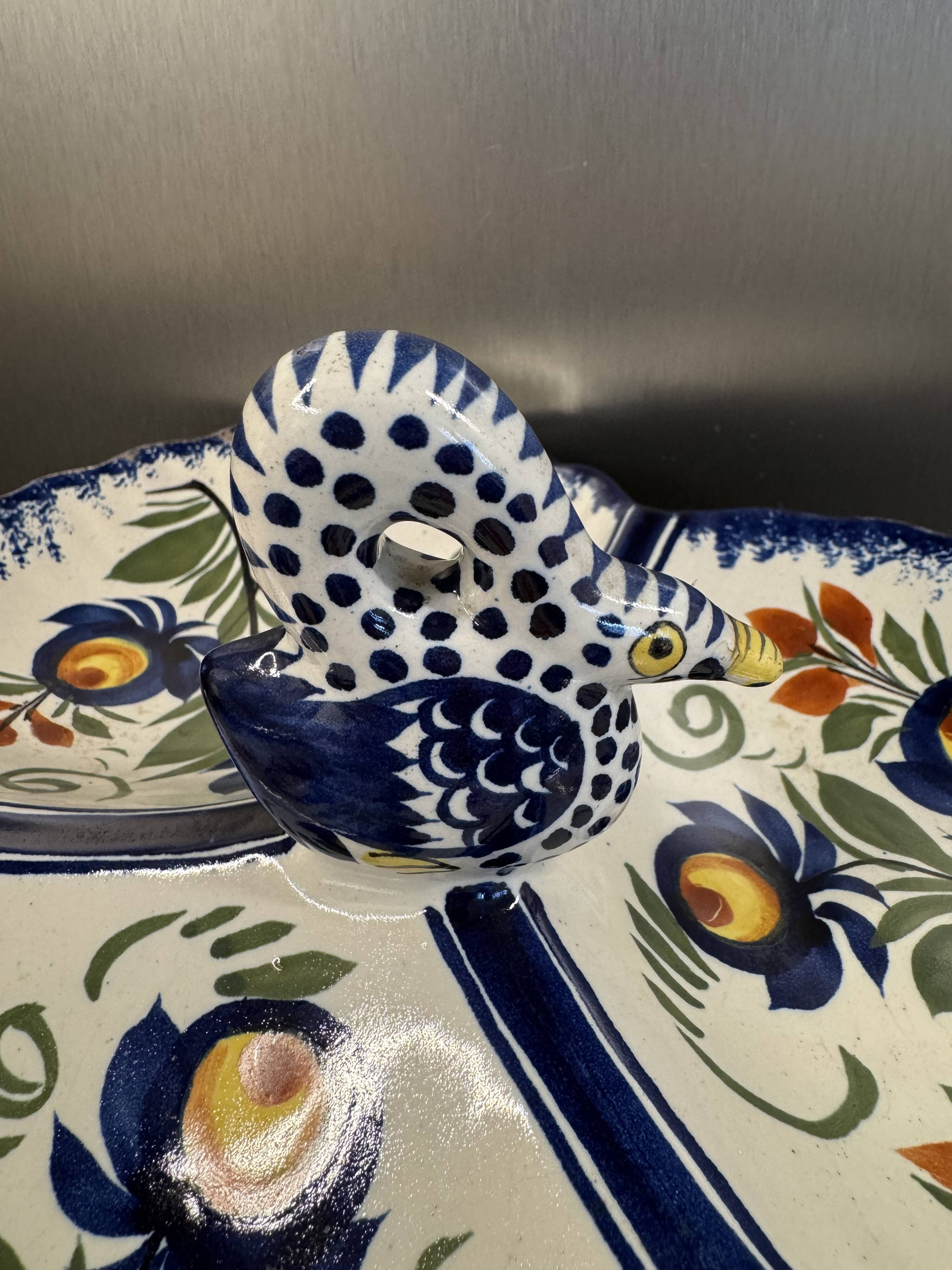 Henriot Quimper earthenware aperitif server