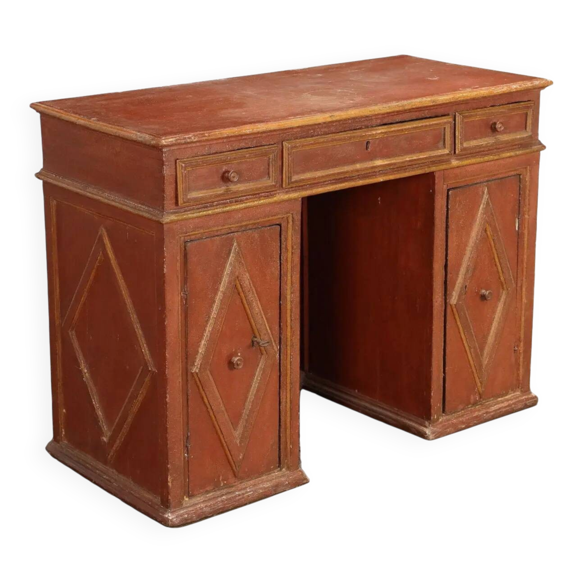 Antique poplar desk, Italy, 18th century