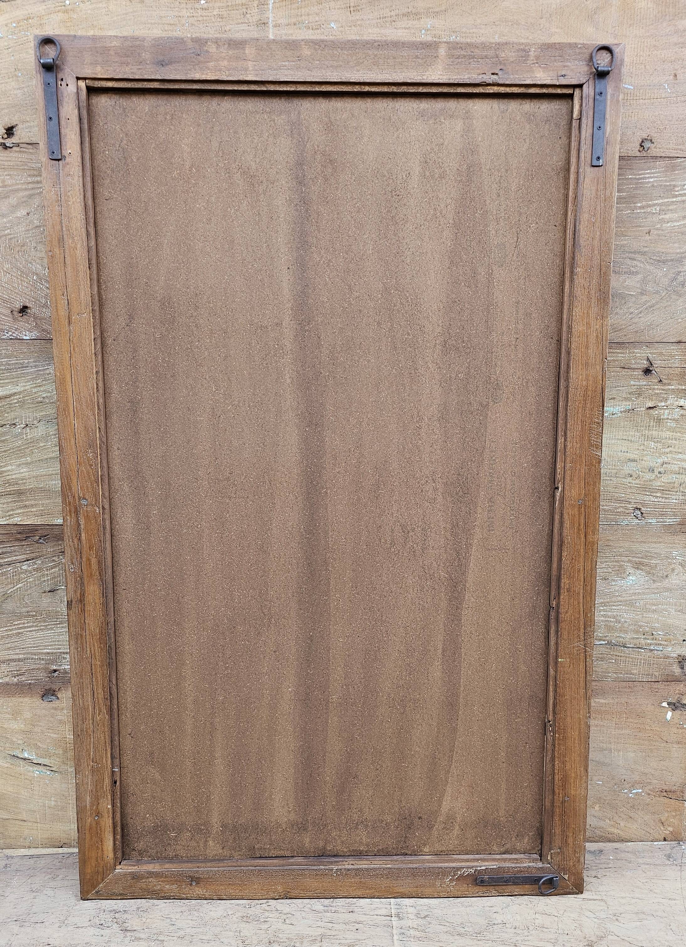 Teak mirror from Burma