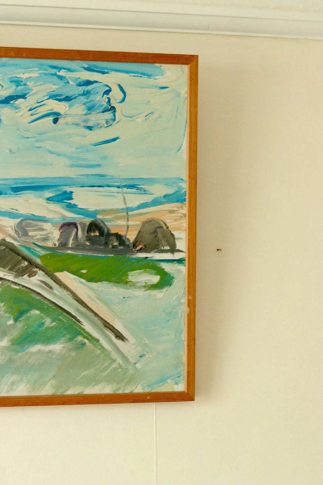 Oil on Swedish canvas "Grötviks Hamn Quarry", Carl-Erik Andersson