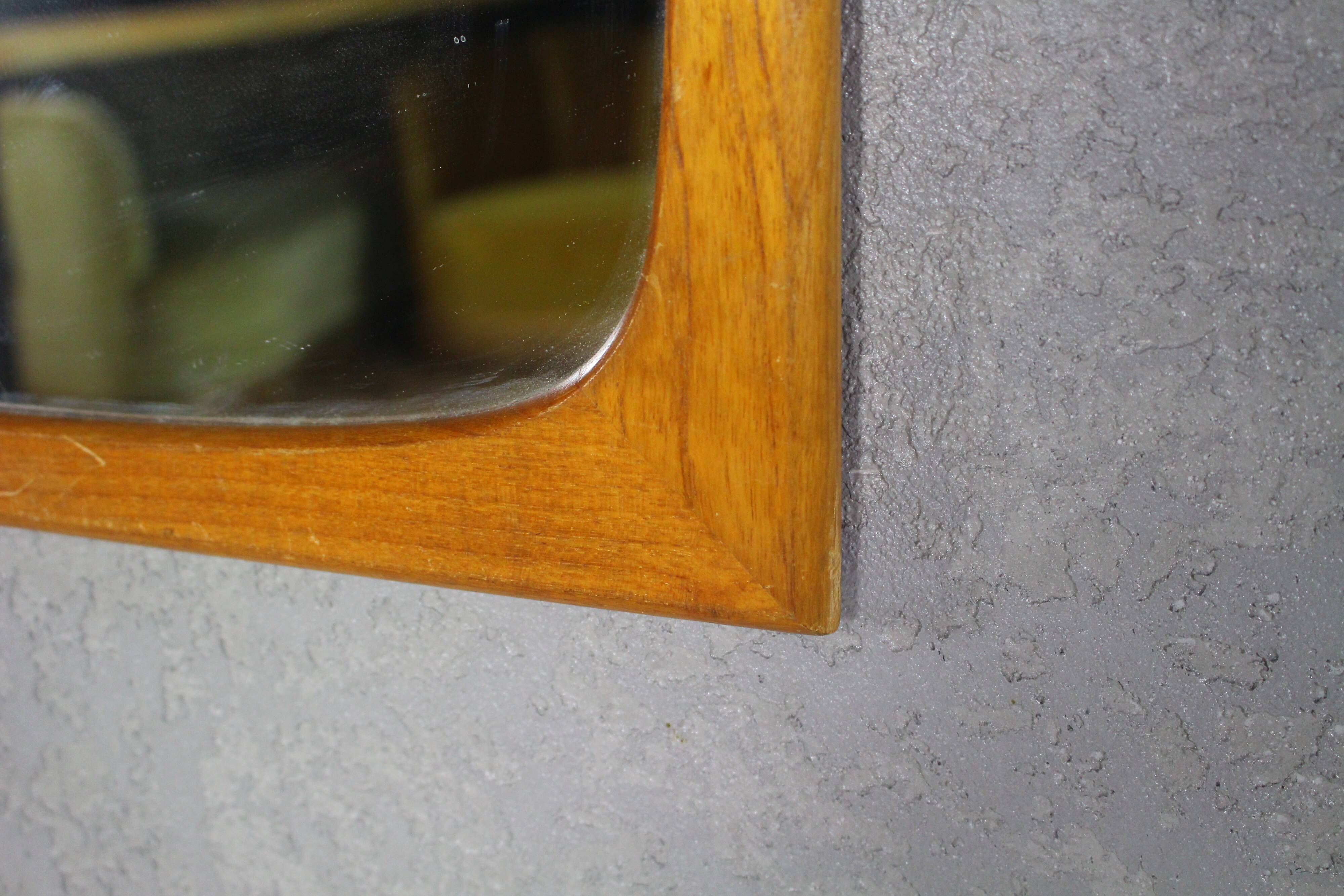 Scandinavian Teak Wall Mirror, Denmark 1960s