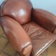 Fauteuil club vintage en cuir, meuble siège ancien
