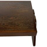 Vintage Coffee Table Wengé Brutalist Postmodern 70's Design